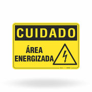 Placa Cuidado - Área Energizada