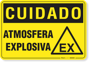 Placa Cuidado  Atmosfera Explosiva