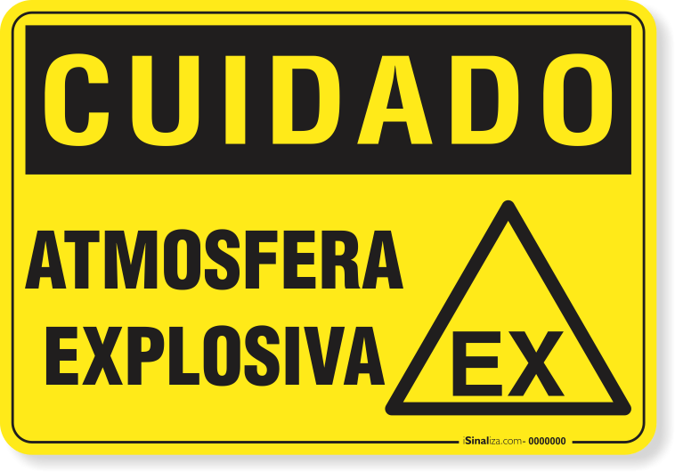 Placa Cuidado  Atmosfera Explosiva