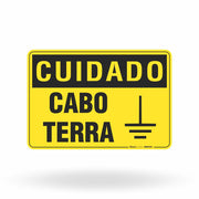 Placa Cuidado - Cabo Terra