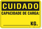 Placa Cuidado Capacidade De Carga