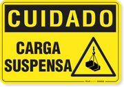 Placa Cuidado Carga Suspensa