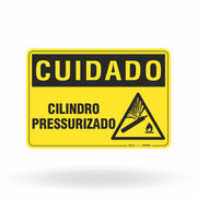 Placa Cuidado - Cilindro Pressurizado