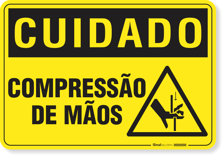 Placa Cuidado Compressão De Mãos