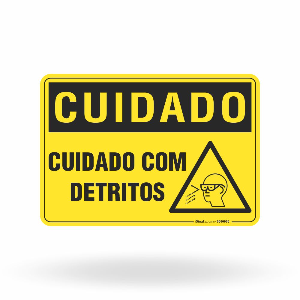 Placa Cuidado - Cuidado com Detritos
