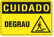 Placa Cuidado Degrau