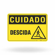 Placa Cuidado - Descida