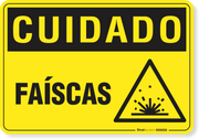 Placa Cuidado  Faíscas