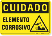 Placa Cuidado  Elemento Corrosivo S1