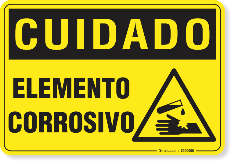 Placa Cuidado  Elemento Corrosivo S1