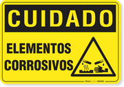 Placa Cuidado  Elementos Corrosivos S2