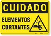 Placa Cuidado  Elementos Cortantes S1