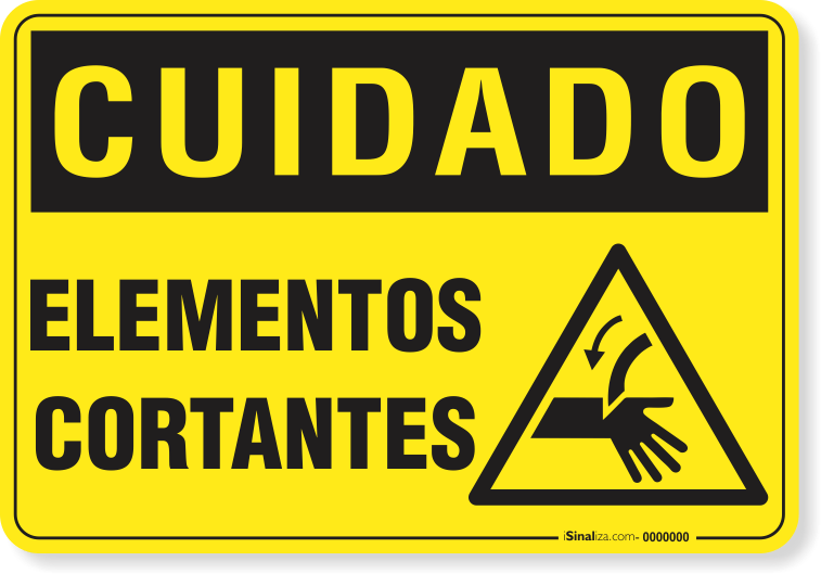 Placa Cuidado  Elementos Cortantes S1