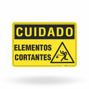 Placa Cuidado - Elementos Cortantes
