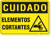 Placa Cuidado  Elementos Cortantes S3