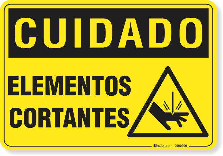 Placa Cuidado  Elementos Cortantes S4