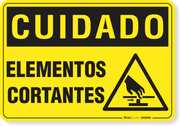 Placa Cuidado  Elementos Cortantes S6