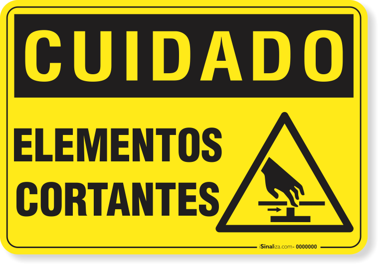 Placa Cuidado  Elementos Cortantes S6