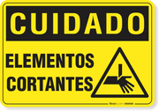 Placa Cuidado  Elementos Cortantes S5