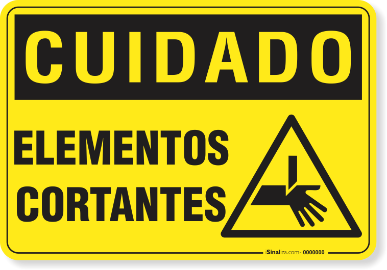 Placa Cuidado  Elementos Cortantes S5