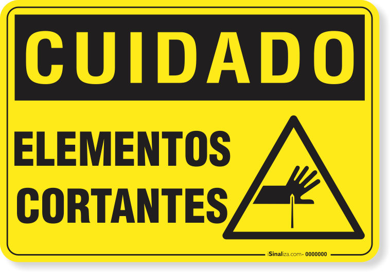 Placa Cuidado  Elementos Cortantes S7