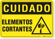 Placa Cuidado  Elementos Cortantes S8