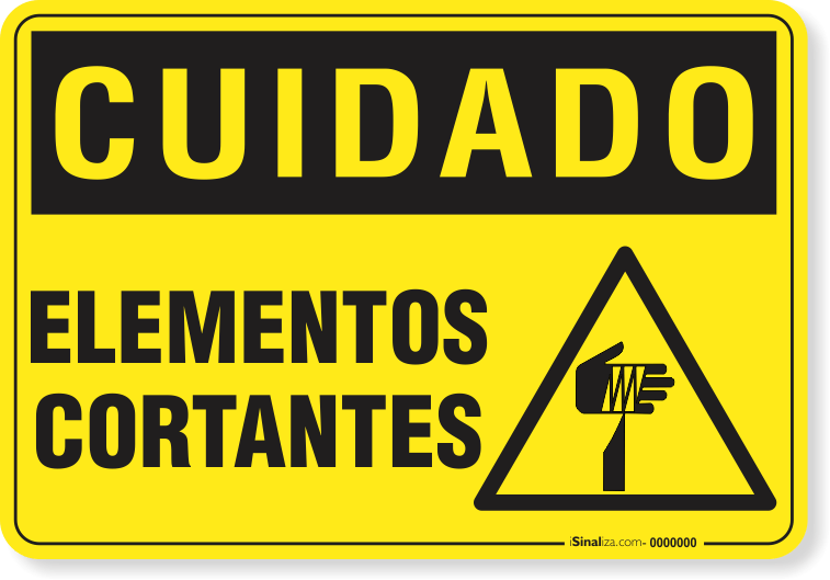 Placa Cuidado  Elementos Cortantes S8