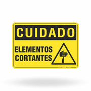 Placa Cuidado - Elementos Cortantes