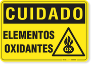 Placa Cuidado  Elementos Oxidantes