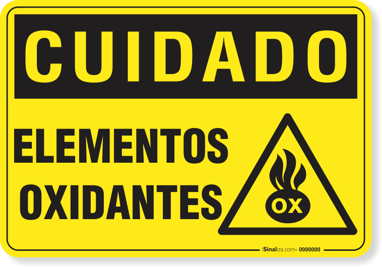 Placa Cuidado  Elementos Oxidantes