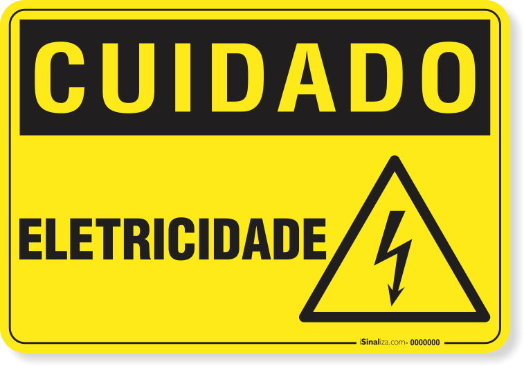 Placa Cuidado  Eletricidade
