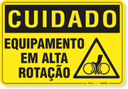 Placa Cuidado  Equipamento Em Alta Rotação S7