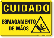 Placa Cuidado  Esmagamento De Mãos S1