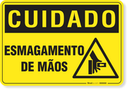 Placa Cuidado  Esmagamento De Mãos S11