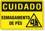 Placa Cuidado  Esmagamento De Pés S1