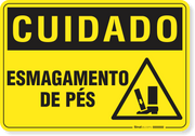 Placa Cuidado  Esmagamento De Pés S2