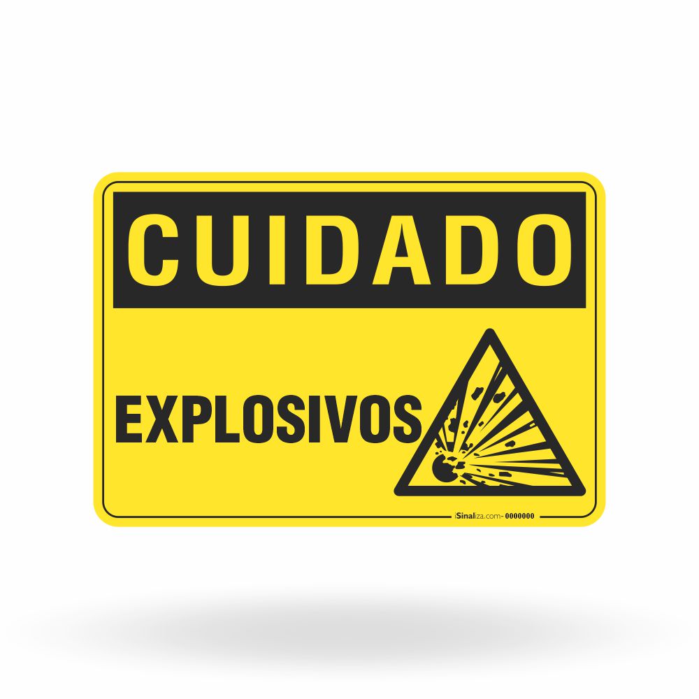 Placa Cuidado - Explosivos