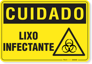 Placa Cuidado  Lixo Infectante