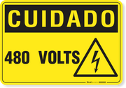 Placa Cuidado 480 Volts