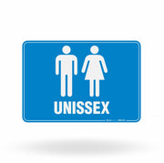 Placa de Sinalização "Sanitário Unissex" Identificação de Gênero