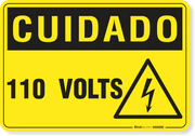 Placa Cuidado 110 Volts