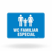 Placa de Sinalização "Sanitário Familiar Acessível - PCD" NBR 9050