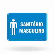 Placa de Sinalização "Sanitário Masculino" - Identificação de Áreas