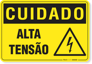 Placa Cuidado  Alta Tensão