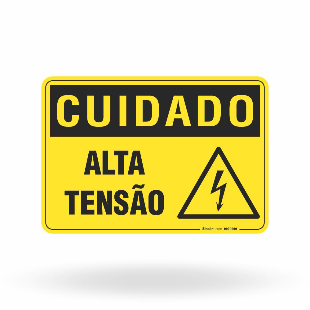 Placa Cuidado - Alta Tensão