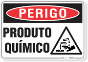Placa Perigo Produto Químico