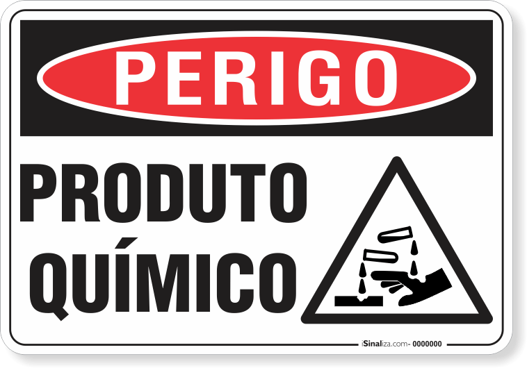 Placa Perigo Produto Químico