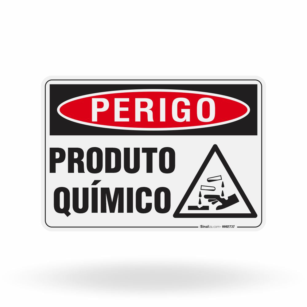 Placa Perigo - Produto Químico