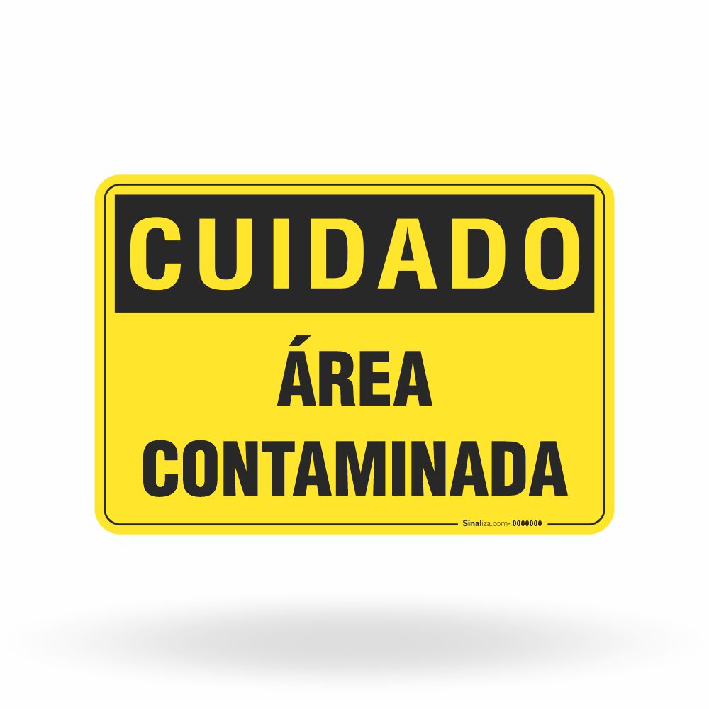 Placa Cuidado - Área Contaminada