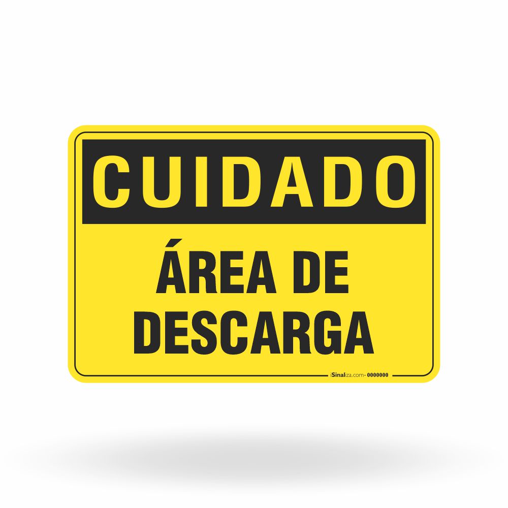 Placa Cuidado - Área de Descarga